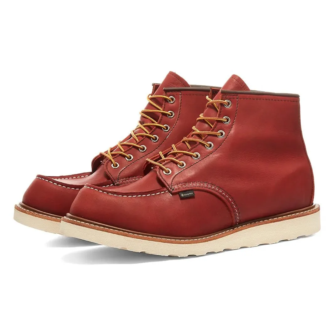 Red Wing Men's 6-Inch Classic Moc 8864 Russet Taos Gore-Tex Waterproof Solid Hold Good Fit