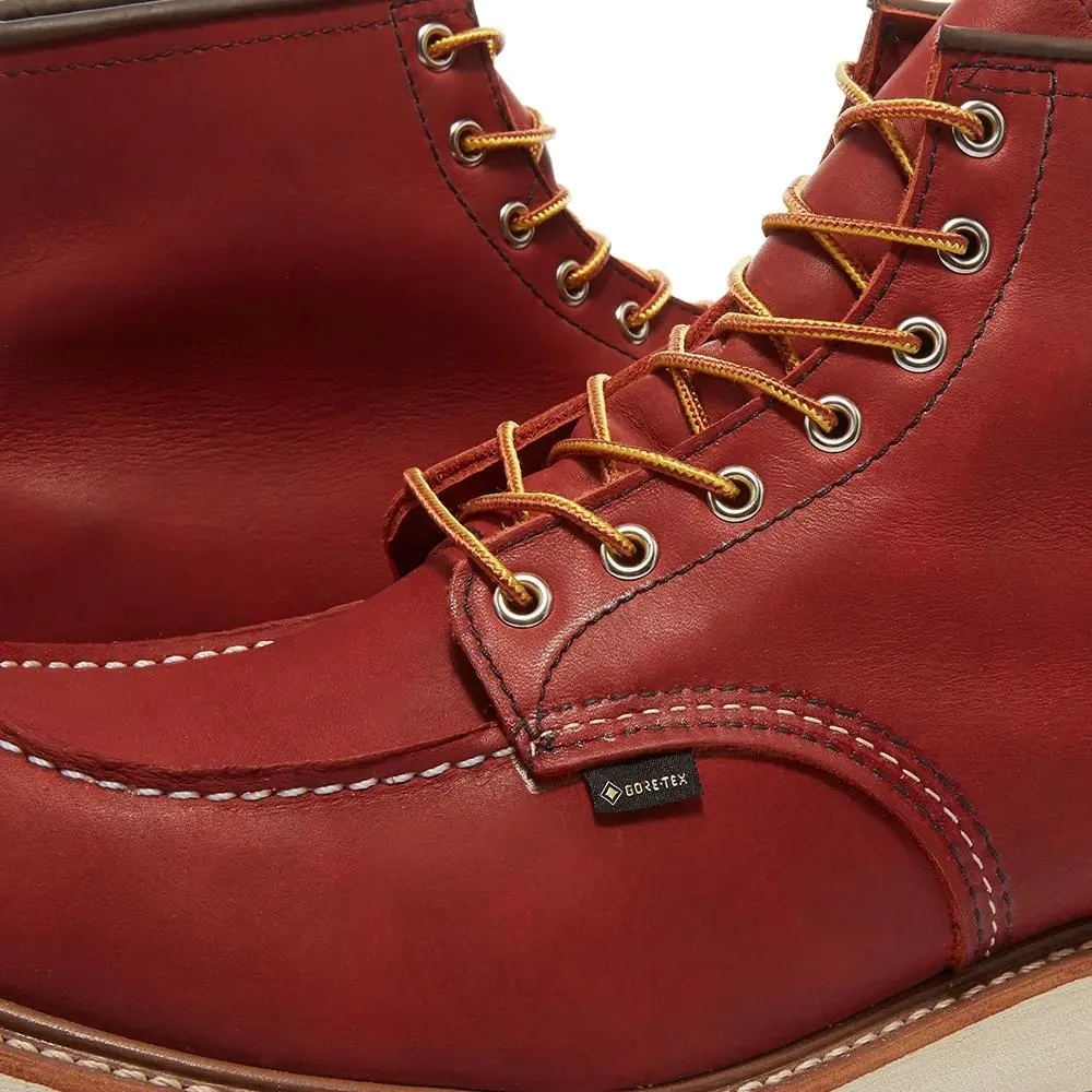 Red Wing Men's 6-Inch Classic Moc 8864 Russet Taos Gore-Tex Waterproof Indoor Comfort Dawn Pace
