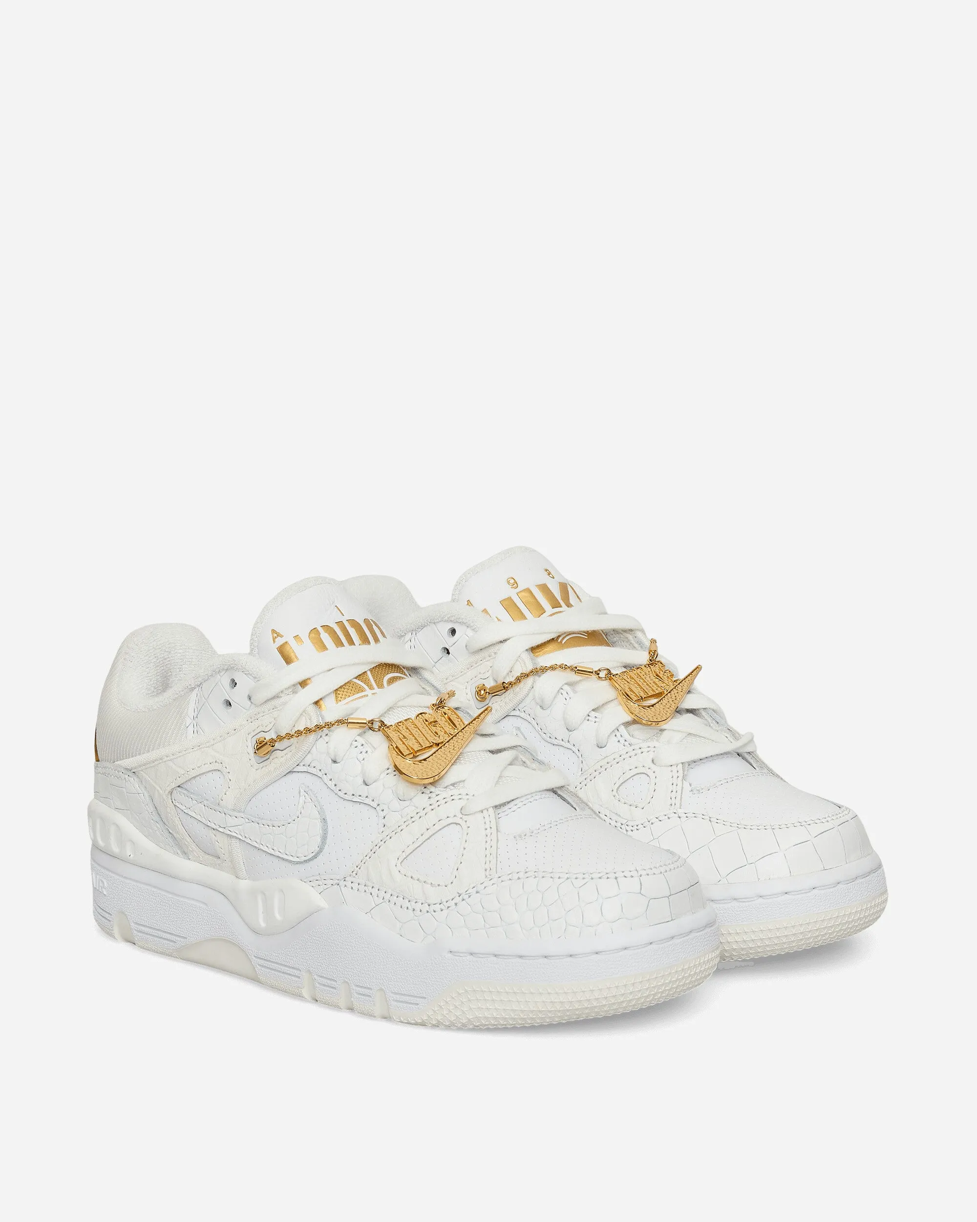 NIGO Air Force 3 Low Sneakers White / Metallic Gold Smart Form Seamless Finish