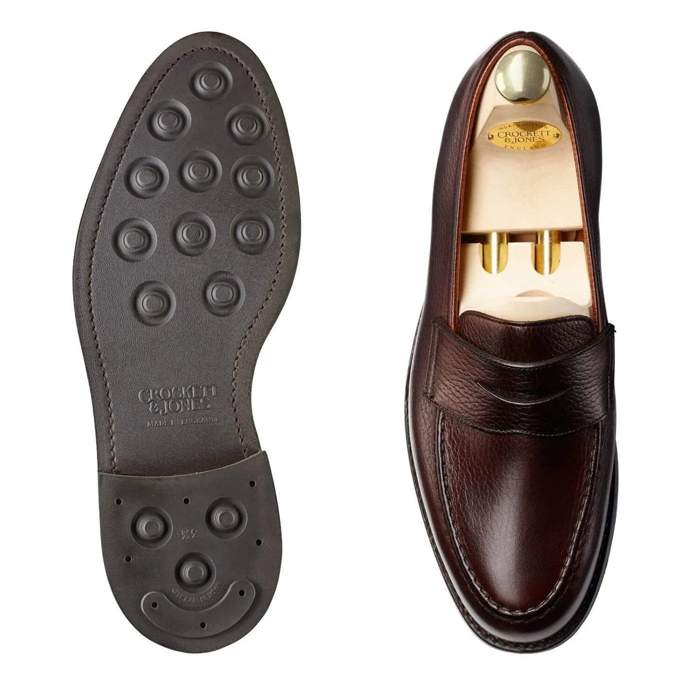 College Trend Boston Dark Brown Country Calf Grain