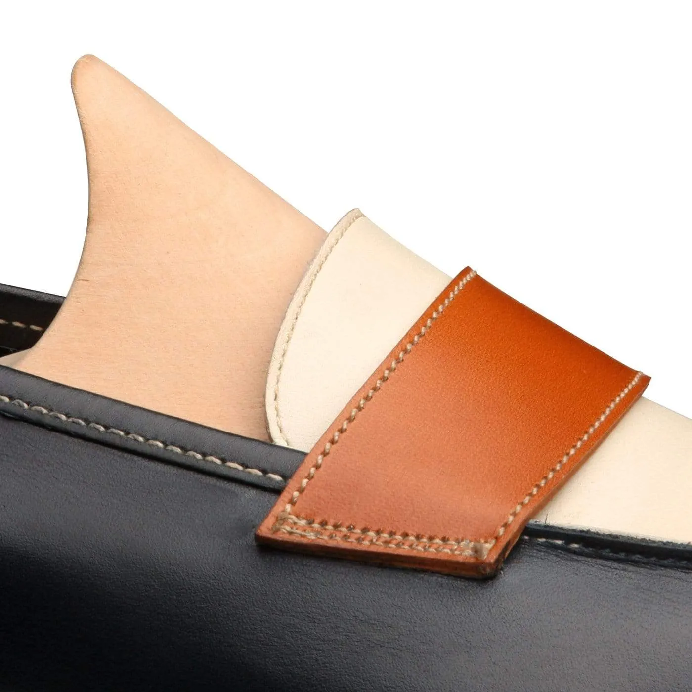 American Classic Support System Clare Navy, Ivory & Tan Burnished Calf