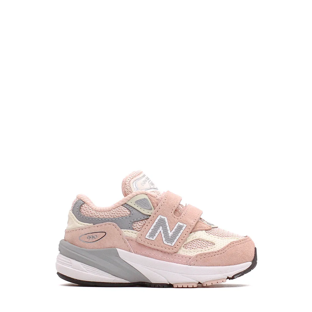 New Balance Infant 990v6 Hook and Loop Pink Haze IV990PK6 Stable base
