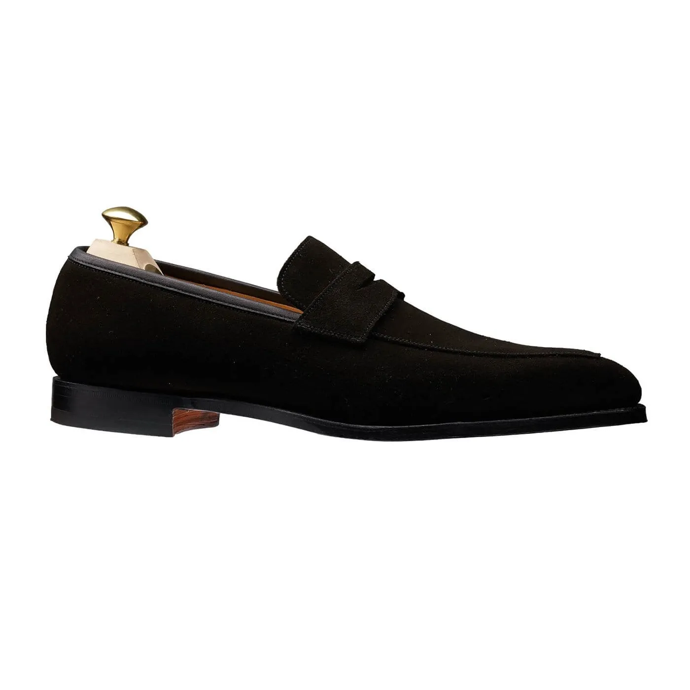 Merton Black Calf Suede Closed   Toe Office Shoes