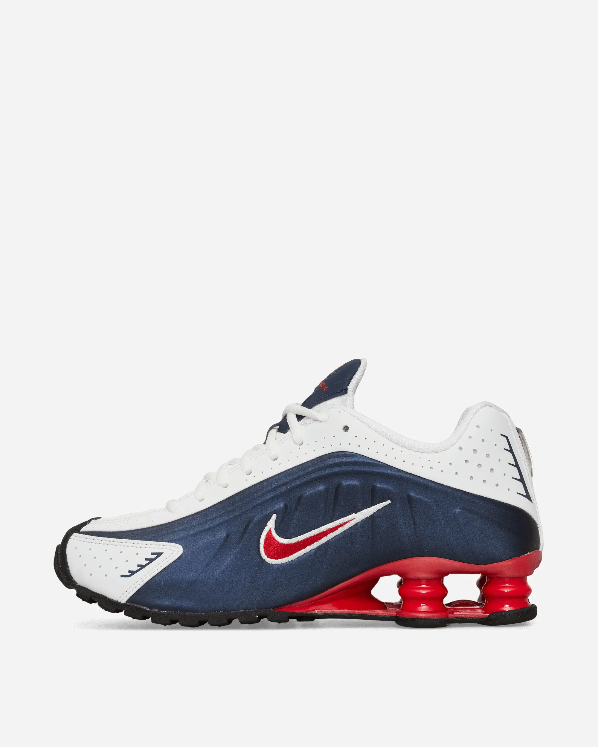 Compact Build Everywhere Use Shox R4 Sneakers Midnight Navy / White / Gym Red