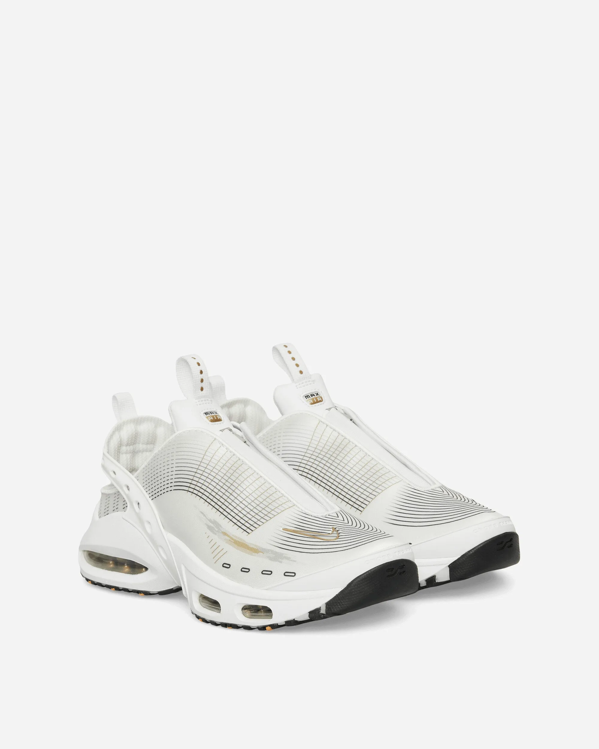 Round Toe Design Chic Accent Women's Air Max Craze Sneakers White / Metallic Gold
