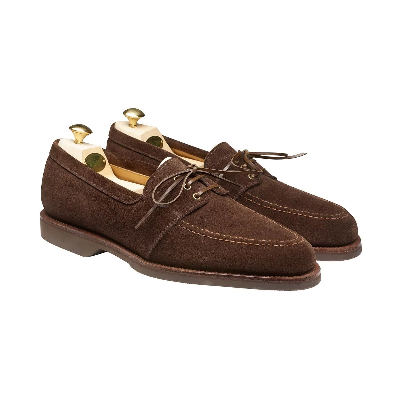 Falmouth Dark Brown Suede Hold Clear Walk Firm