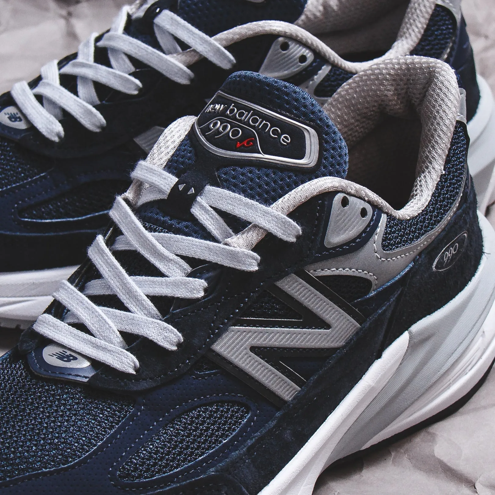 dry - weather shoes New Balance Men 990v6 Navy Made In USA M990NV6