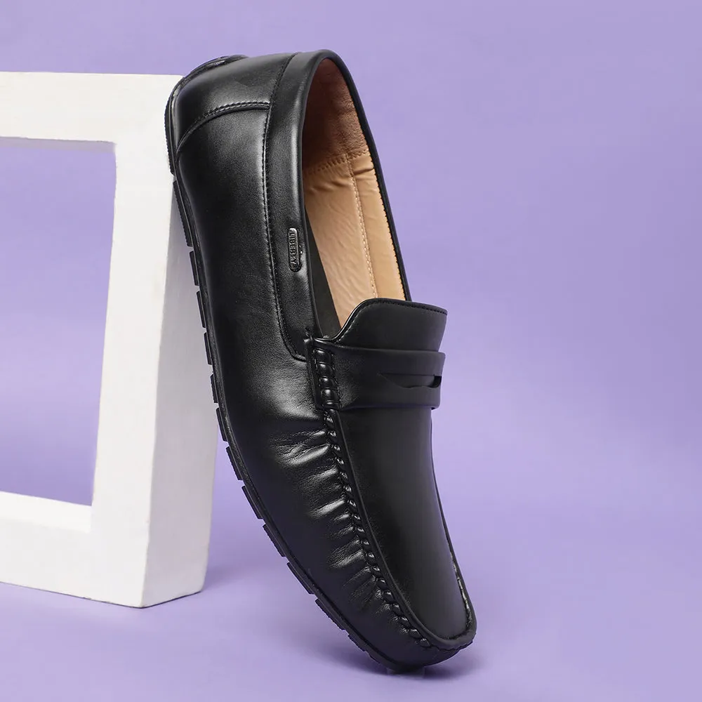 Fortune (Black) Penny Loafer Shoes For Men Fdy-206 By Liberty Neat Path Coastal Cool