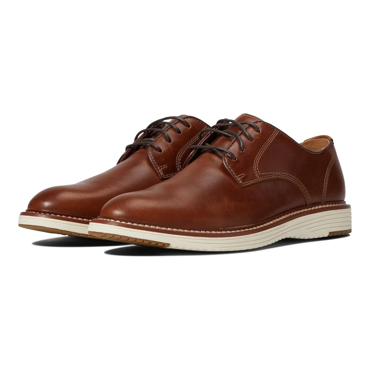 Johnston & Murphy Men's Upton Plain Toe Tan Full Grain Meal Go