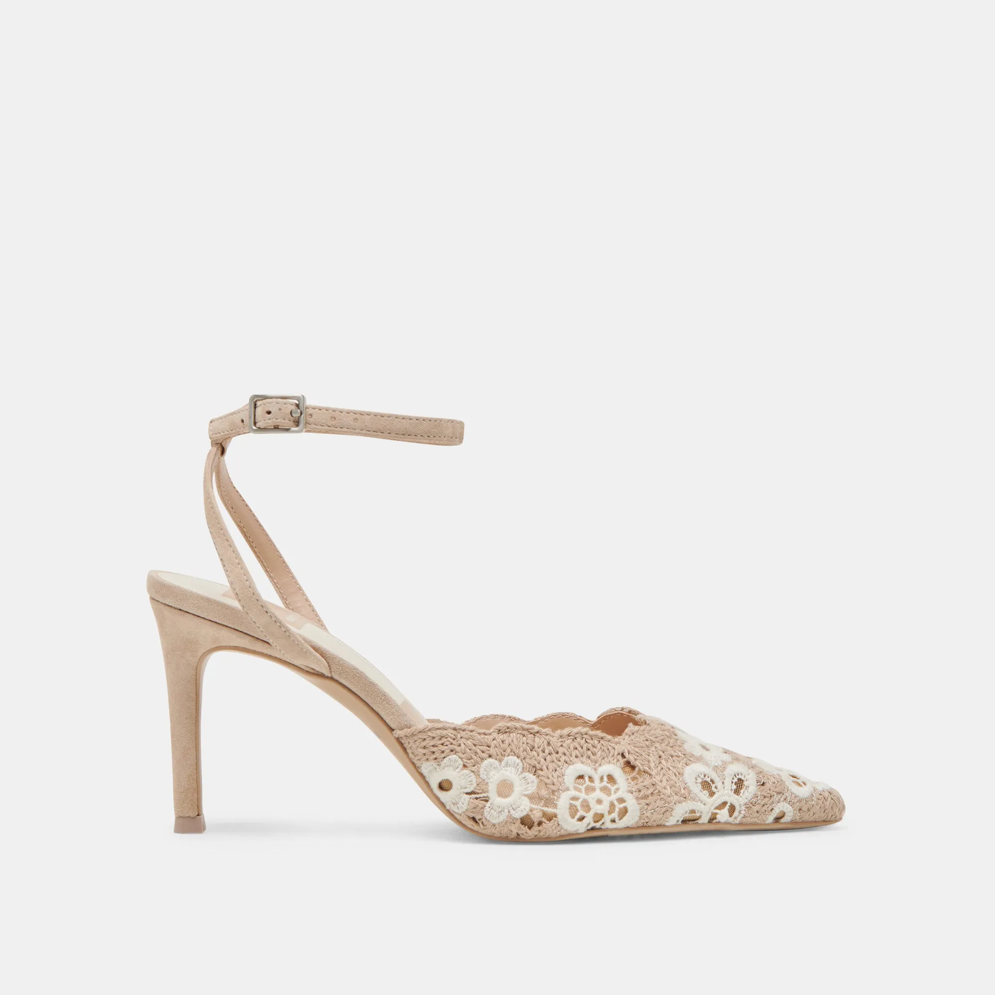 KENEDY HEELS TAUPE MULTI CROCHET Comfortable Heel