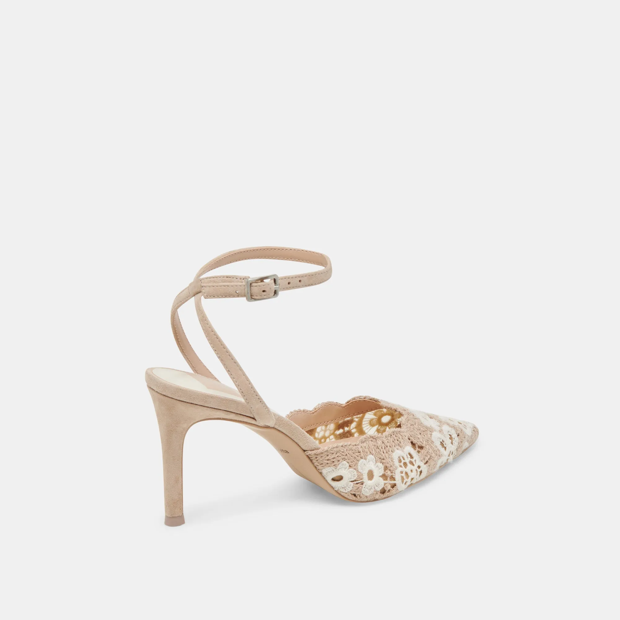 KENEDY HEELS TAUPE MULTI CROCHET portable Stylish Look