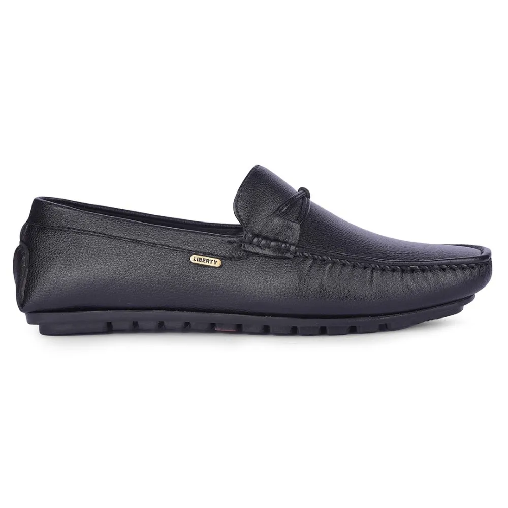 Fortune Black Formal Loafers For Men AVL-5 By Liberty Safe Walk Toe Strong