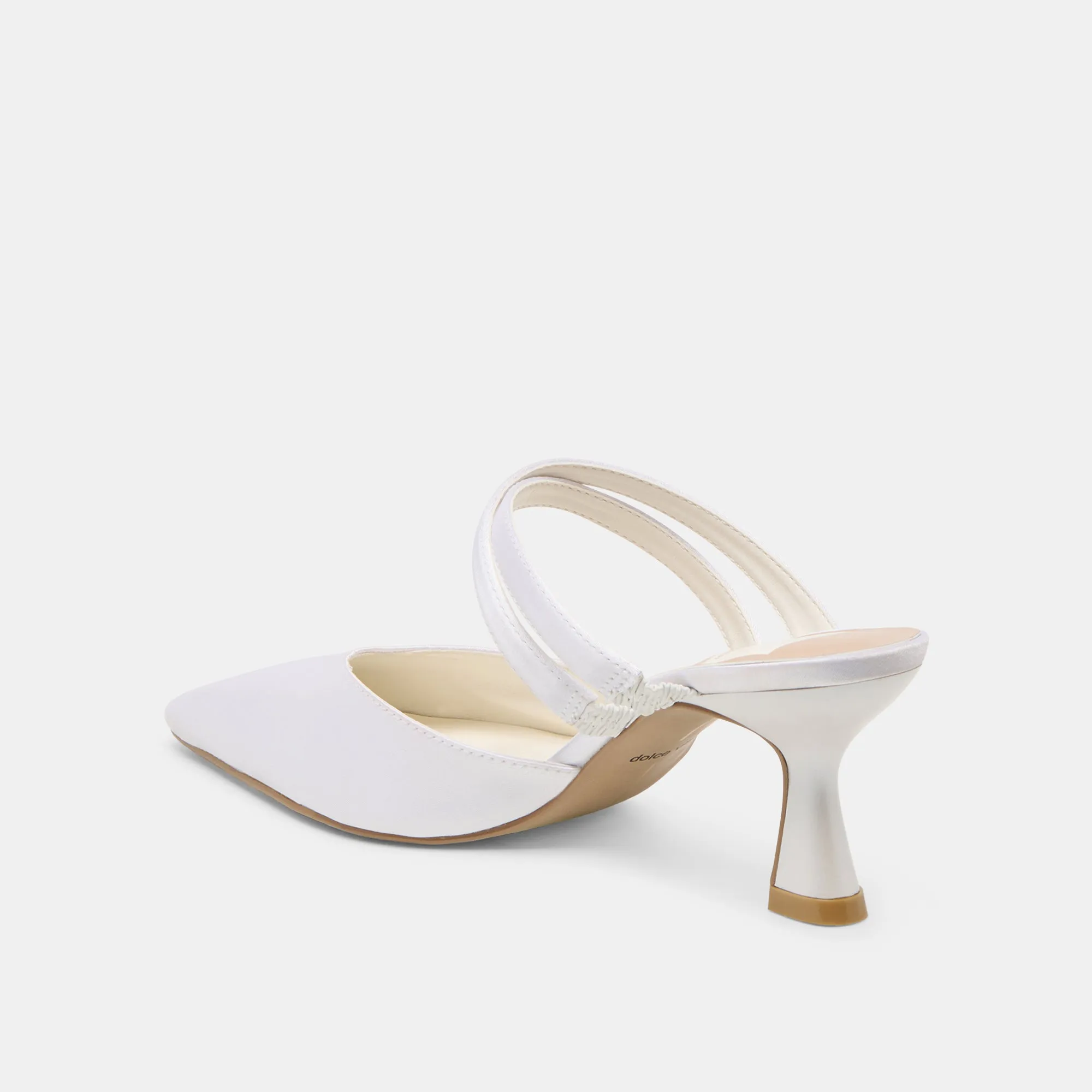 Lightweight Sole LINORE HEELS TRUE WHITE SATIN