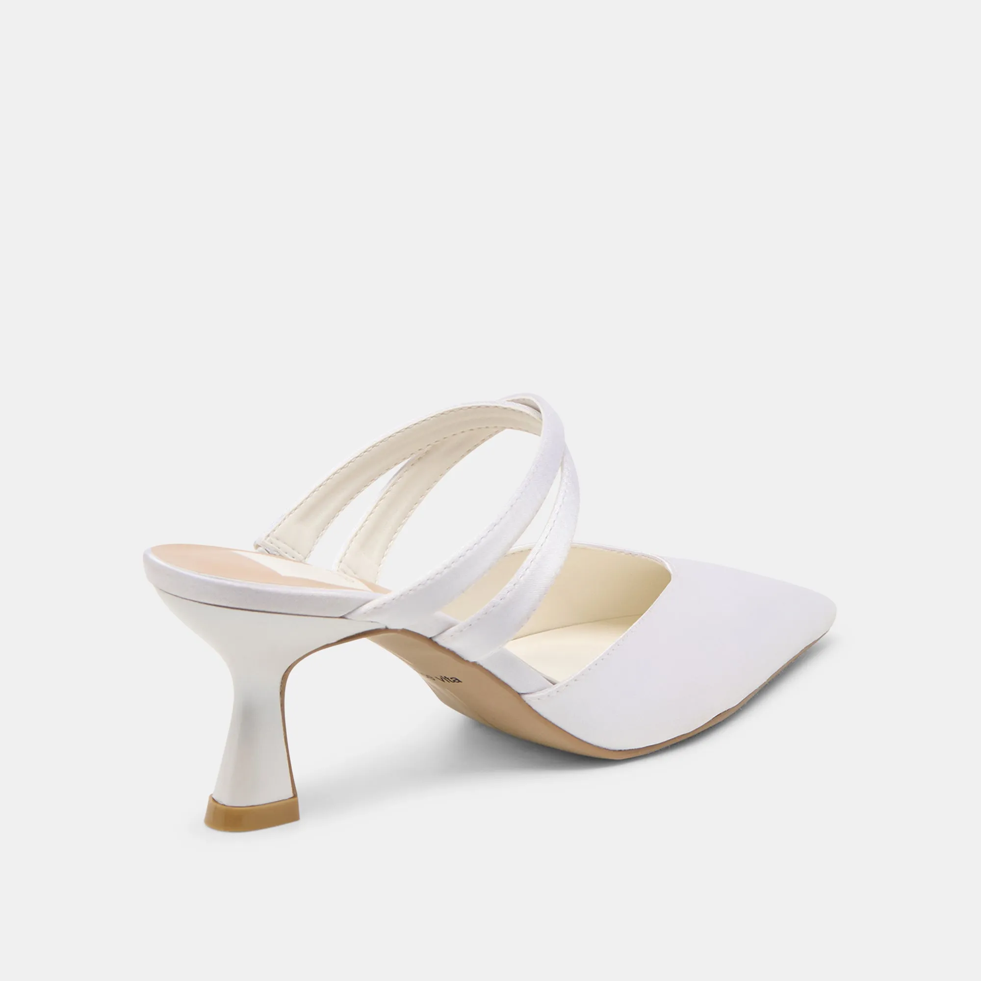 LINORE HEELS TRUE WHITE SATIN Professional Heels Customizable Fit