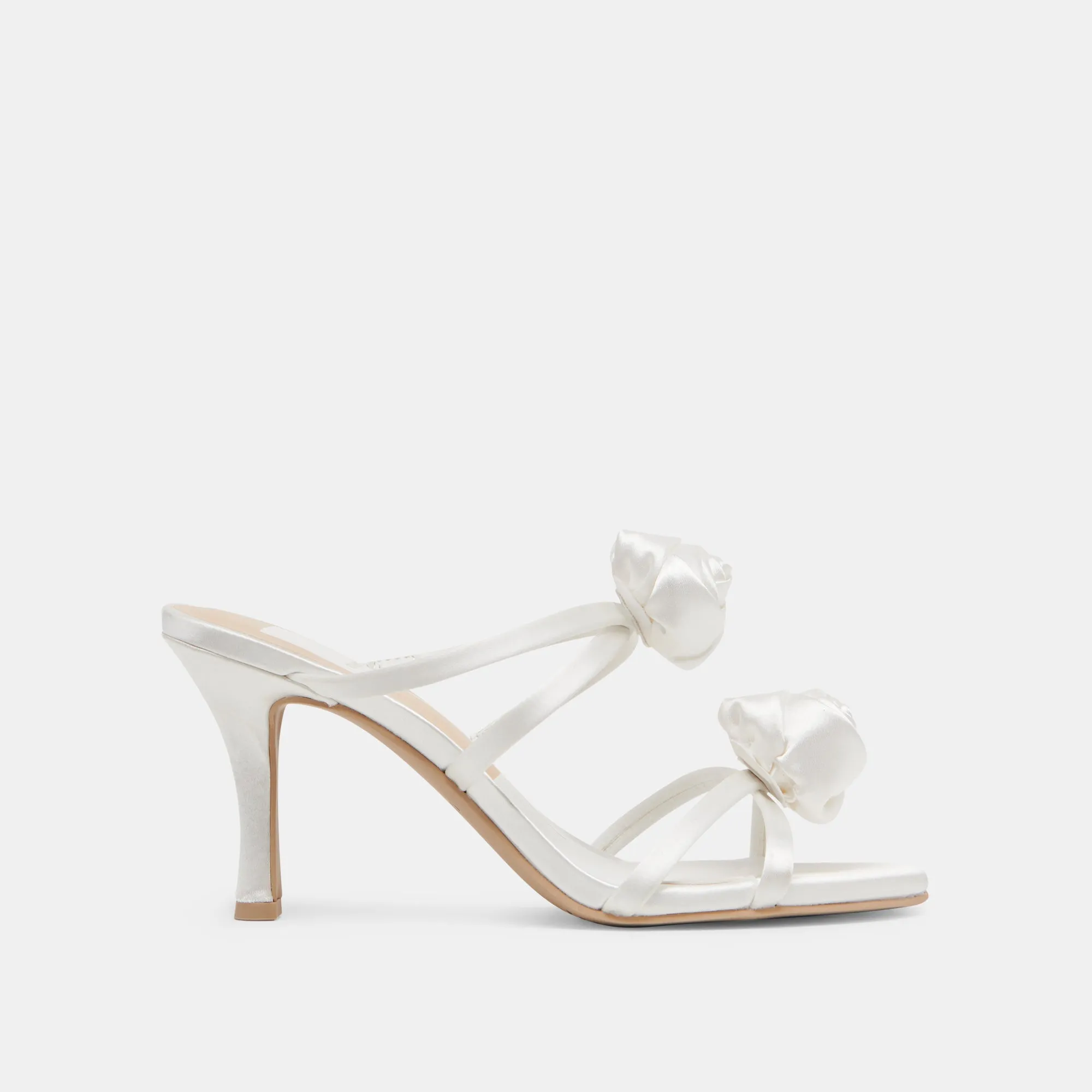 Sexy Red Heels LINZY HEELS TRUE WHITE SATIN