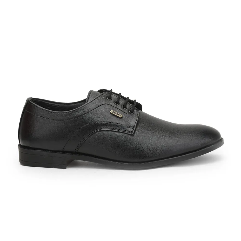 Fortune (Black) Formal Lace Up Derby Shoes For Men HOL-109 By Liberty Lightweight Formal Fit All Purpose Footwear