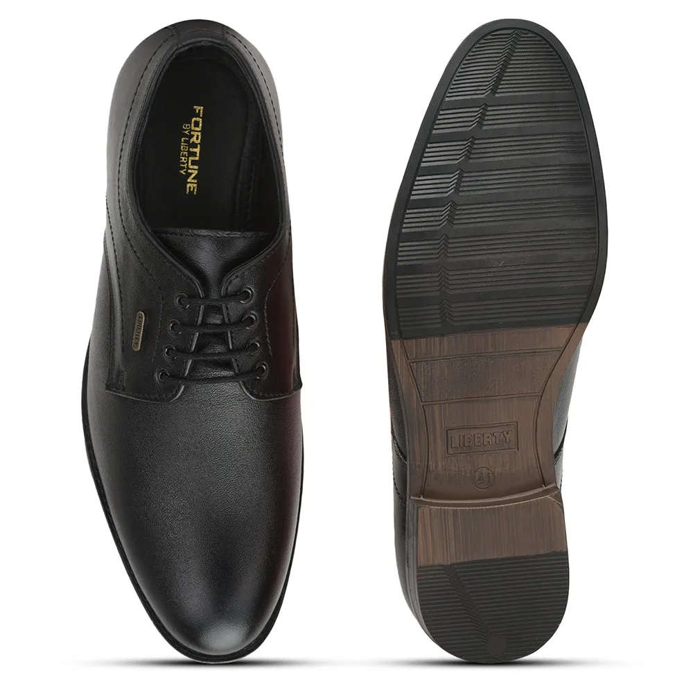 comfort shoes Fortune (Black) Formal Lace Up Derby Shoes For Men HOL-109 By Liberty