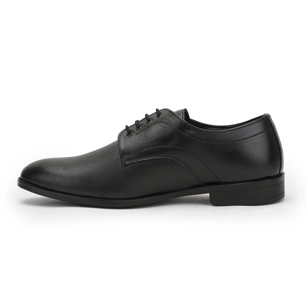 Timeless Wardrobe Staple Fortune (Black) Formal Lace Up Derby Shoes For Men HOL-109 By Liberty