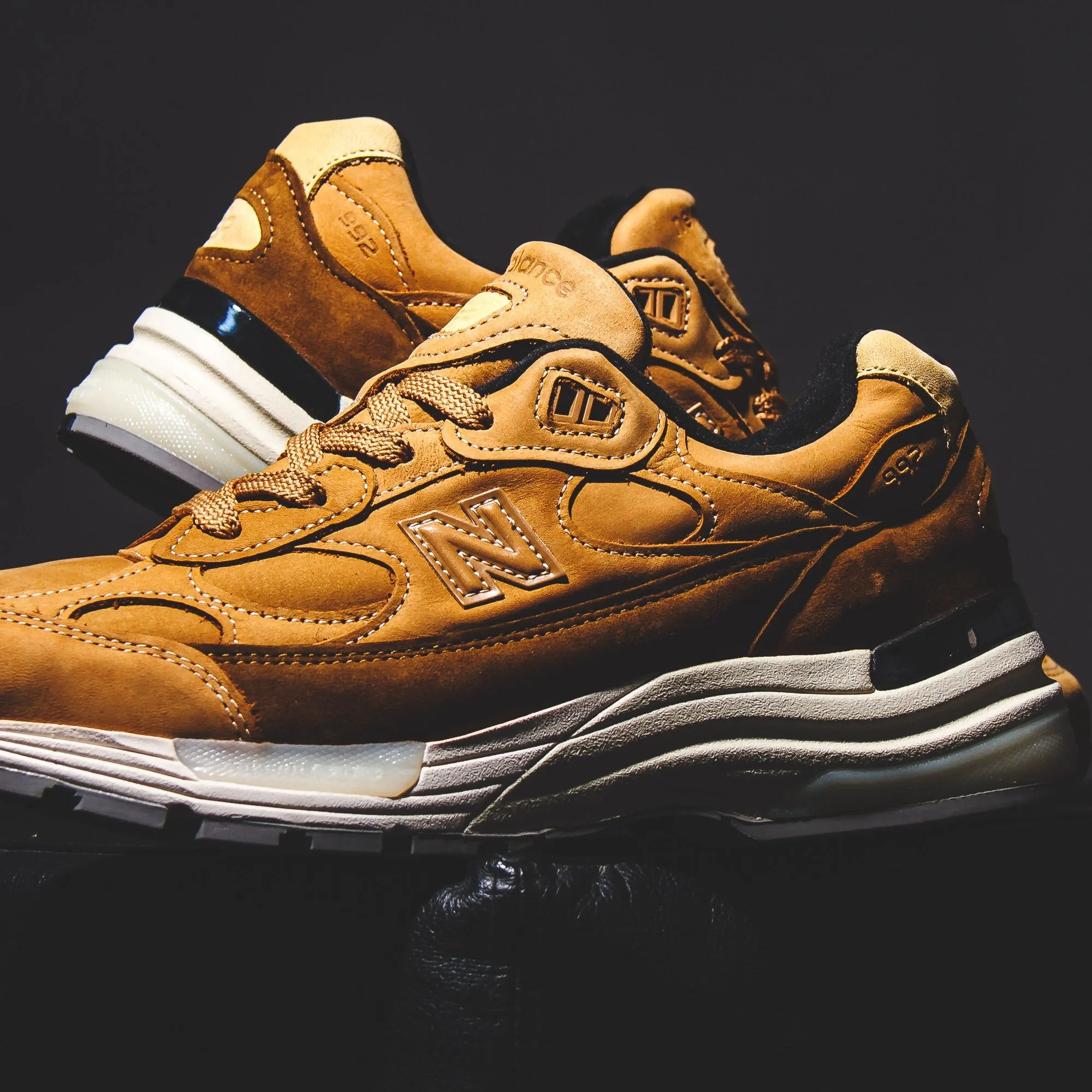 sustainable production shoes indoor - athlete New Balance Men 992 Tan Made In USA M992LX