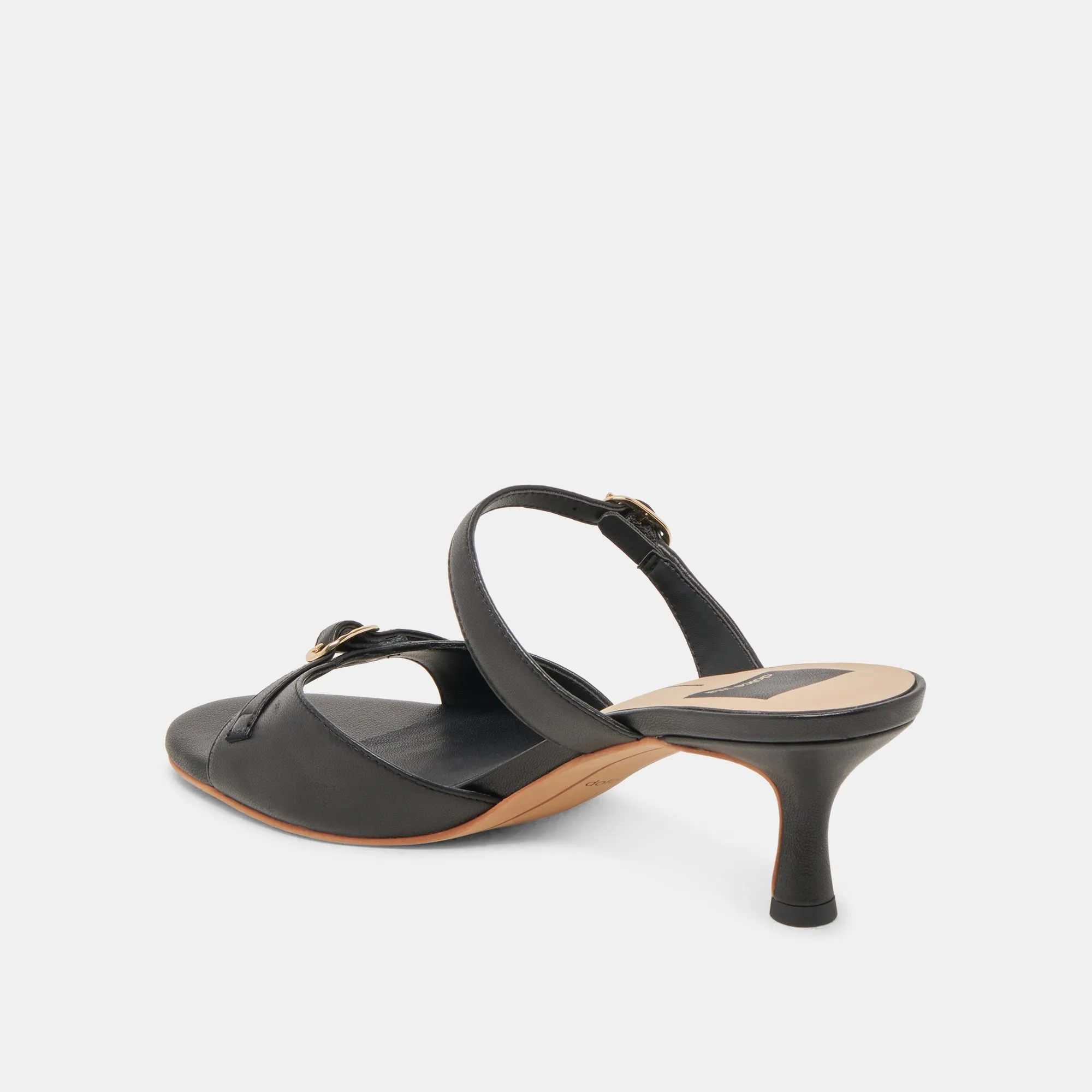 Luxury heels Comfy Pumps LORALI HEELS BLACK LEATHER