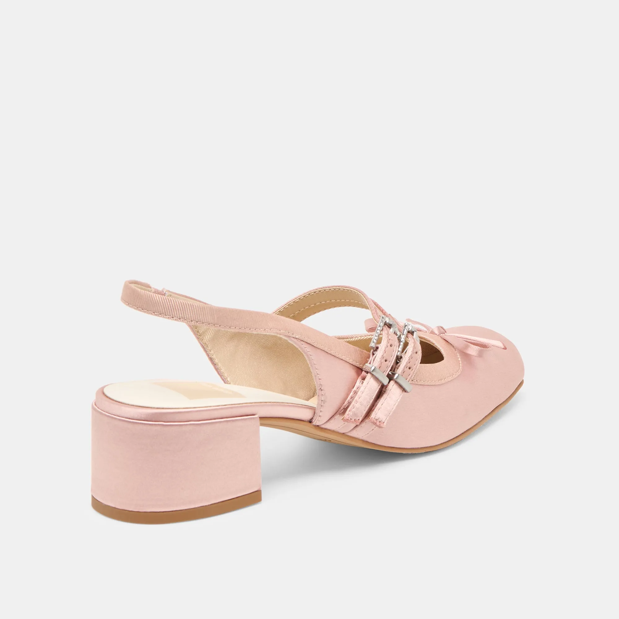 LORIS HEELS BLUSH SATIN Gold High Heels High Fashion Shoes