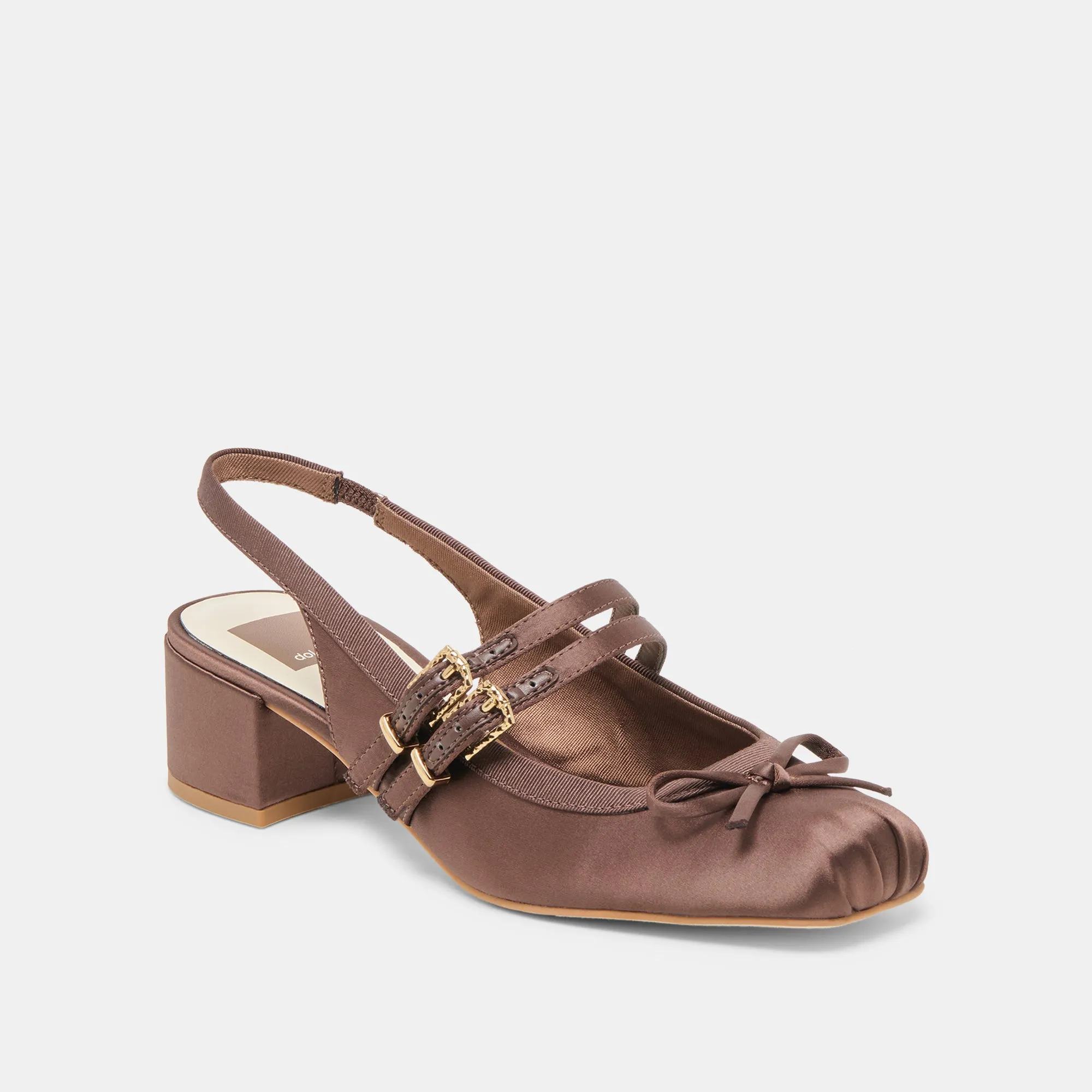 LORIS HEELS MAHOGANY SATIN Men's footwear Wedding Party Shoes