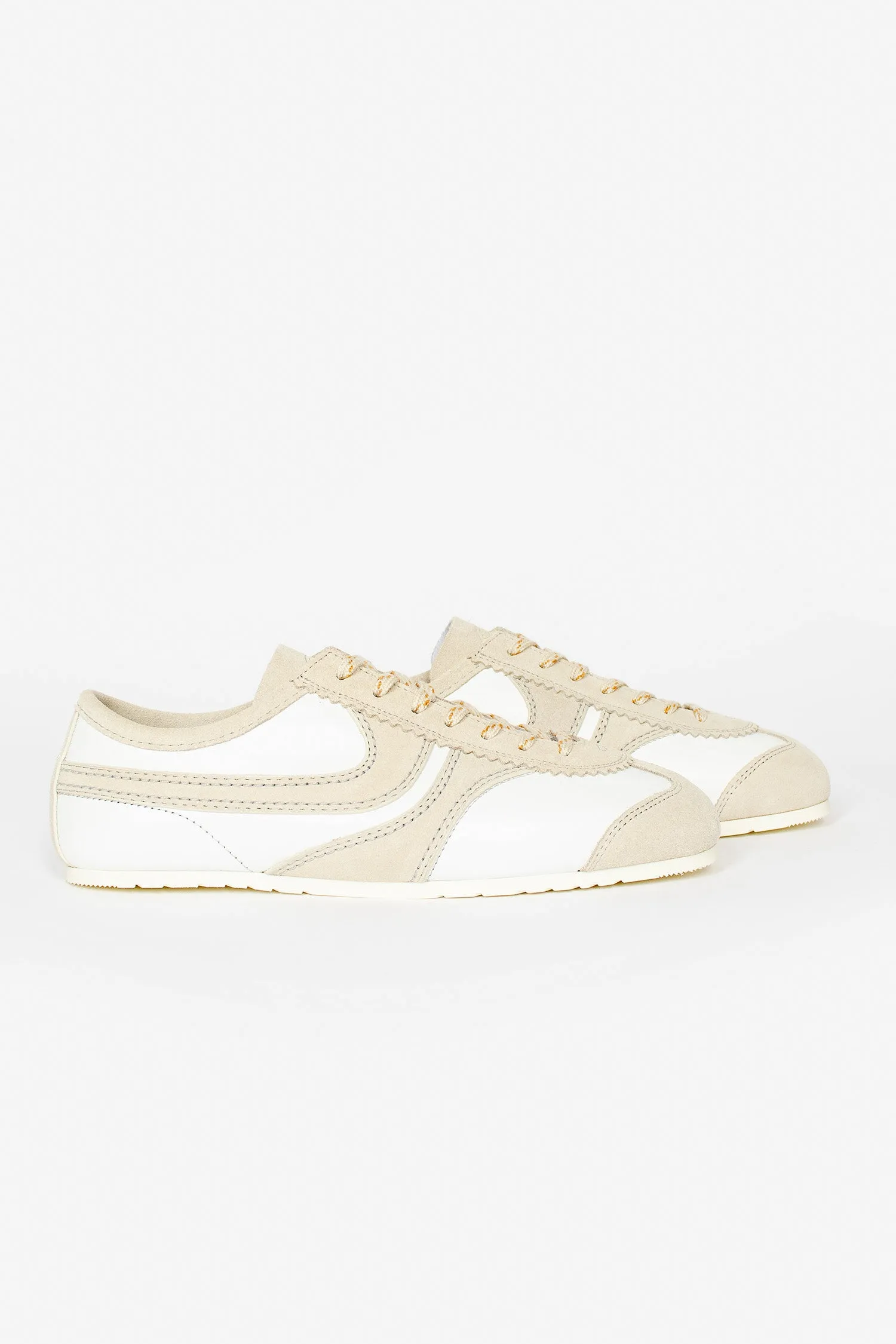 TPU Heel Stabilizer Step Forward Marathon Leather Sneaker White