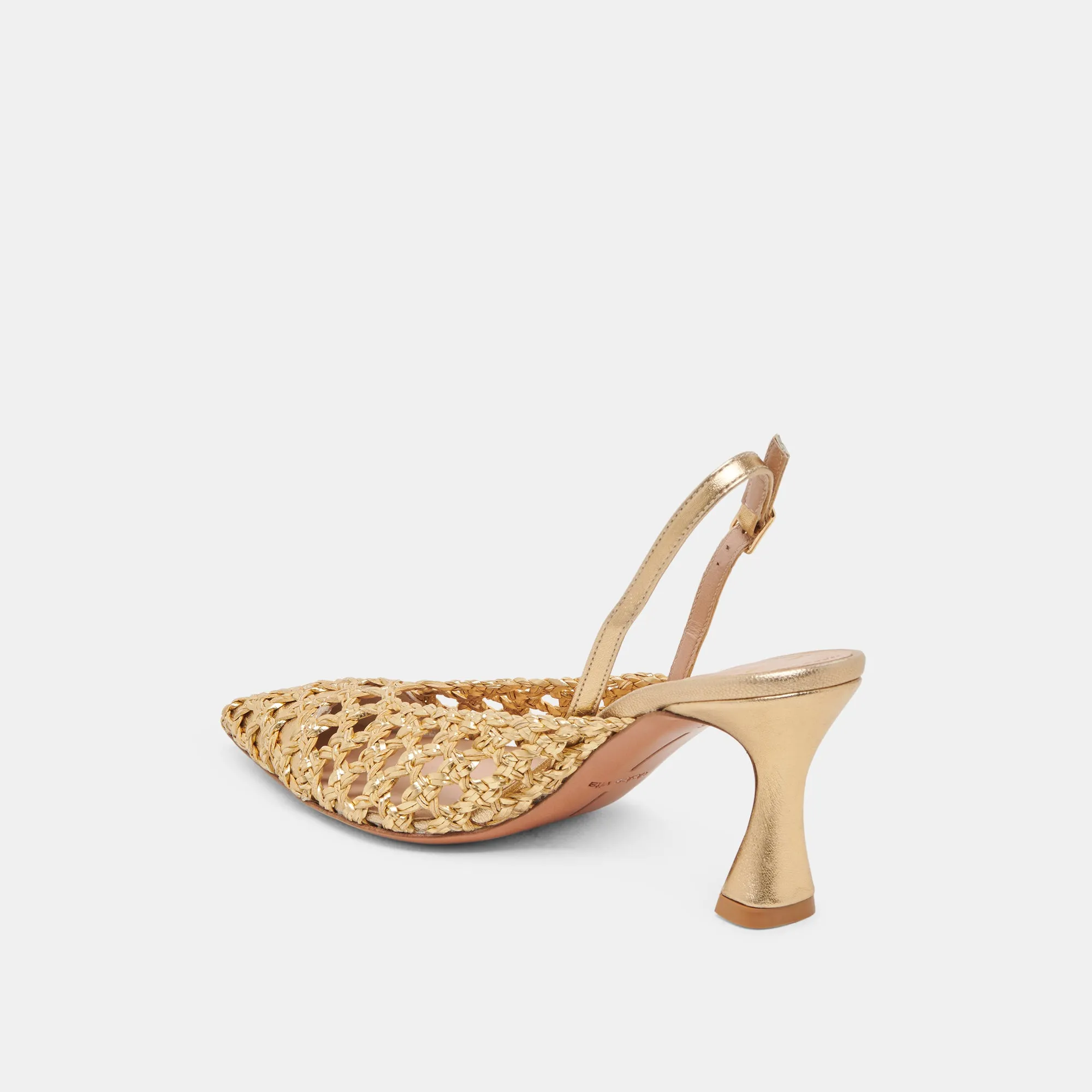 GLORIA HEELS GOLD WOVEN Footwear Style