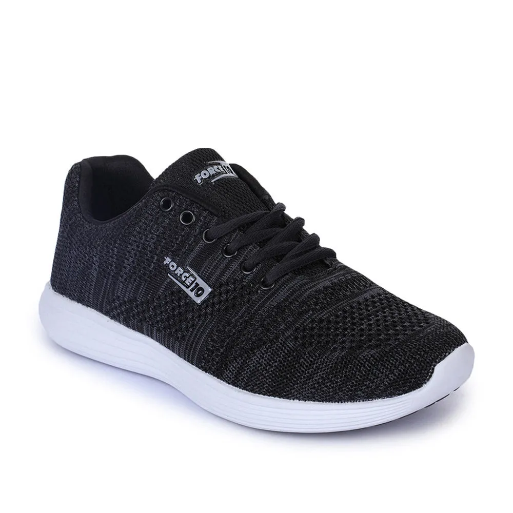 Force 10 Men's Black Sports Lacing (BROOK-2) rainy