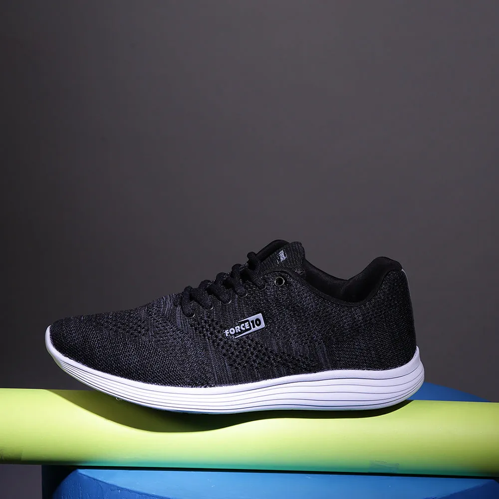secure fit shoes lightweight pants Force 10 Men's Black Sports Lacing (BROOK-2)