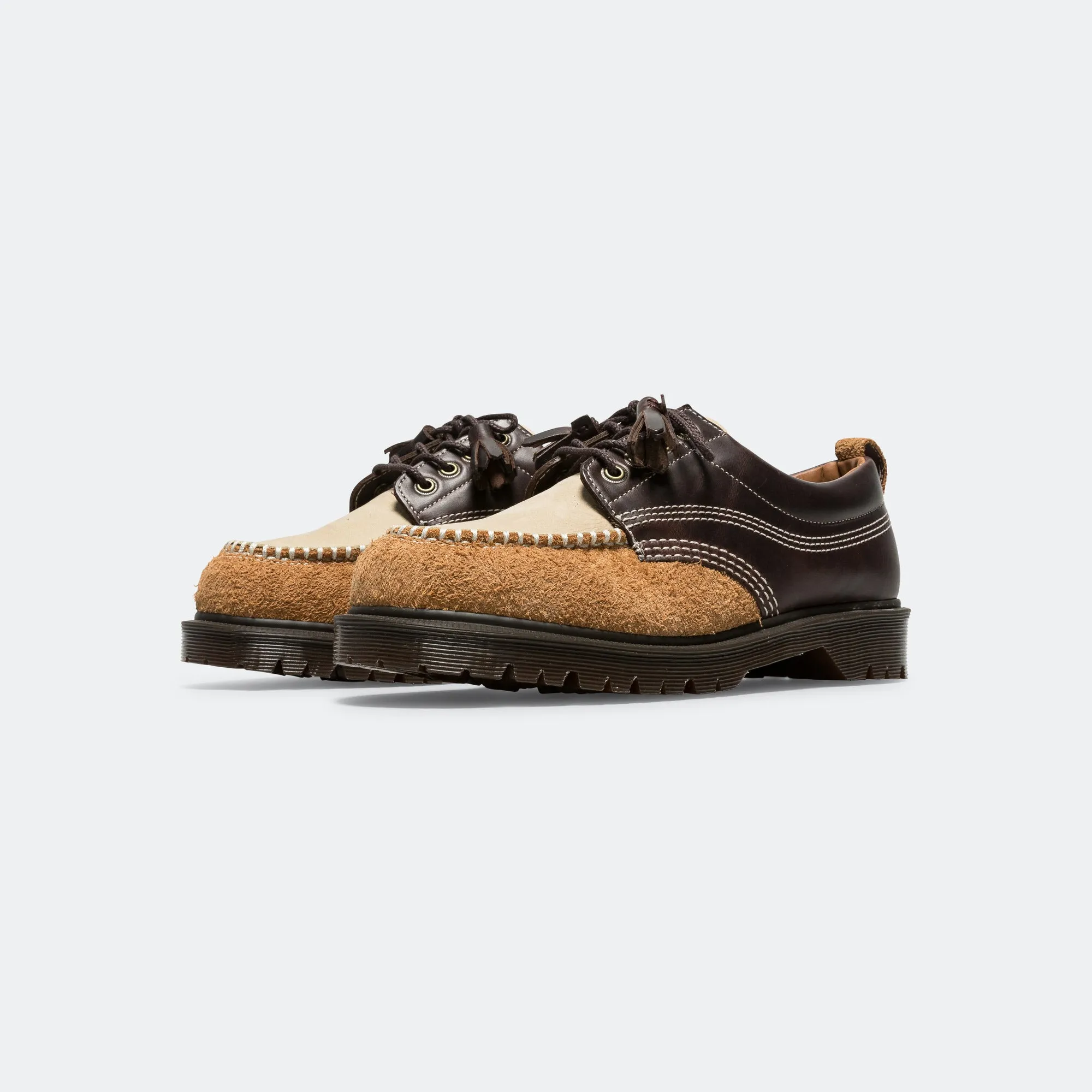 Lowell Shoe - Dark Brown/Light Tan Thermoplastic Heel Stabilizers
