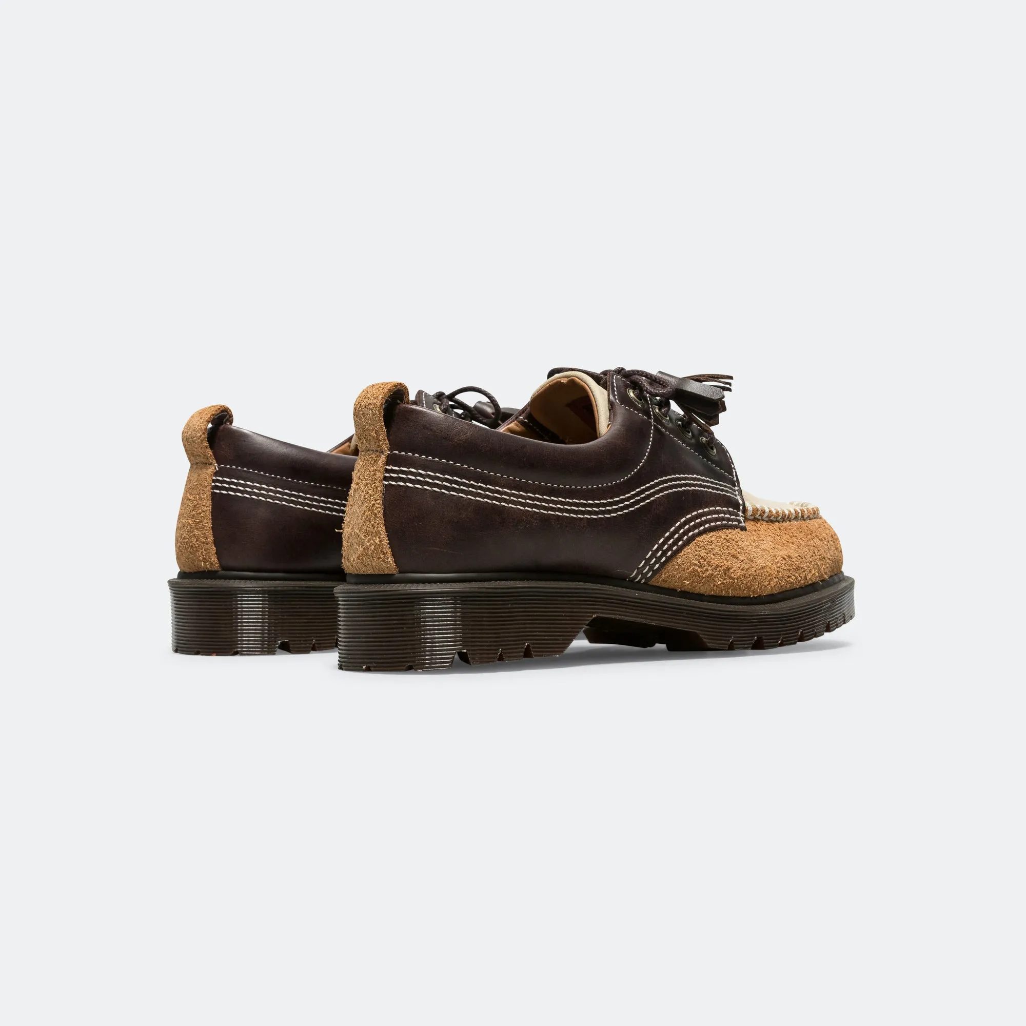 Lowell Shoe - Dark Brown/Light Tan Arch Secure Step Easy