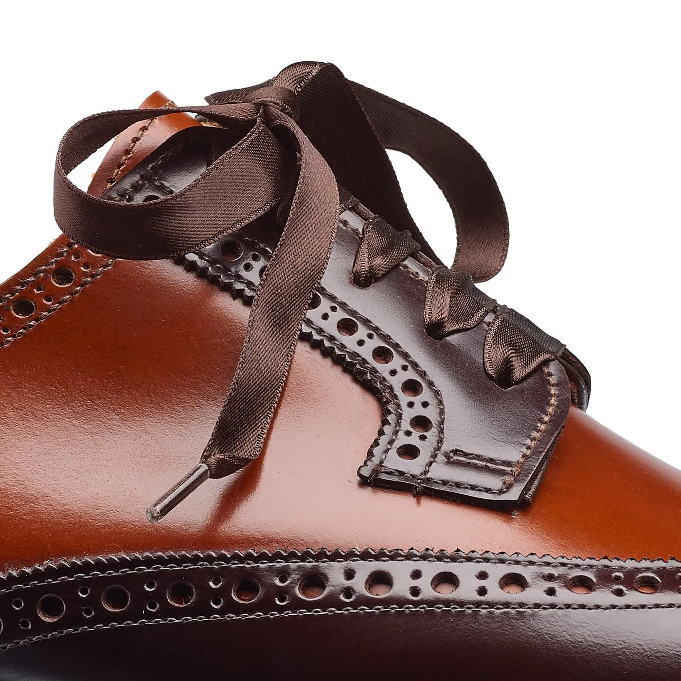 Formal Chic Luna Dark Brown & Tan Cavalry Calf