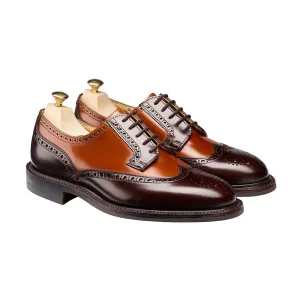 Refined Work Look Luna Dark Brown & Tan Cavalry Calf