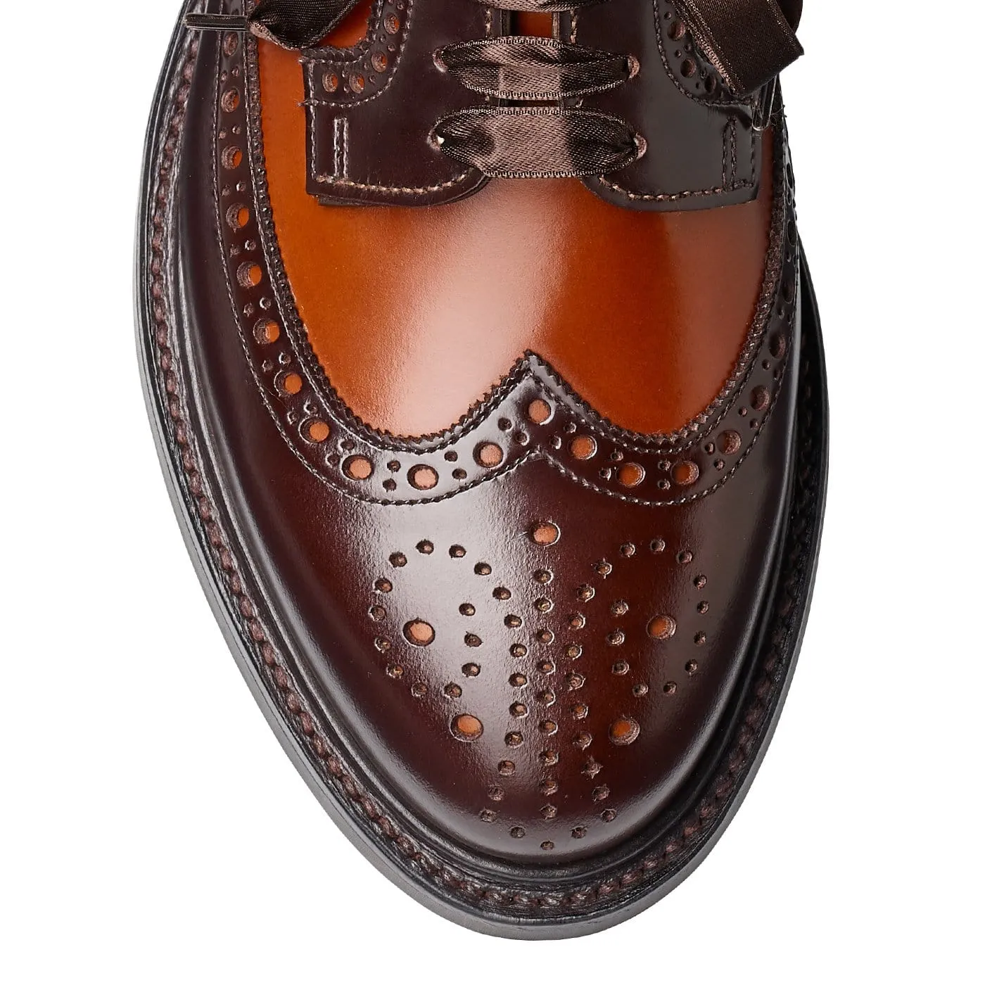 Luna Dark Brown & Tan Cavalry Calf Comfort Lined
