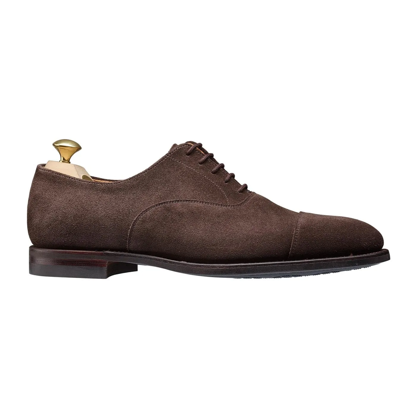 Trendy Boardroom Oxfords Connaught 2 Dark Oak Suede (City Sole)