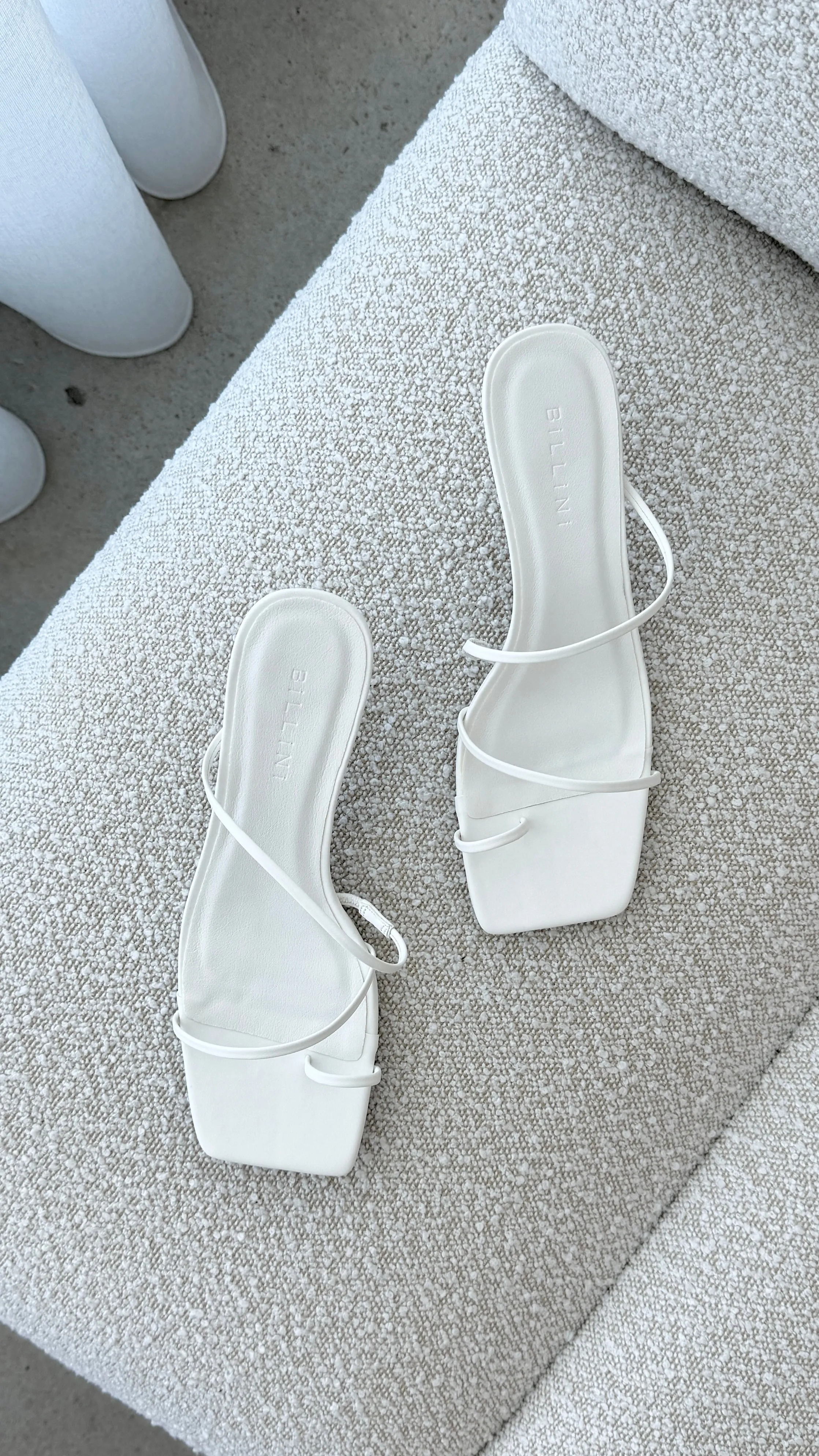 Point Toe Mabel Heel - White