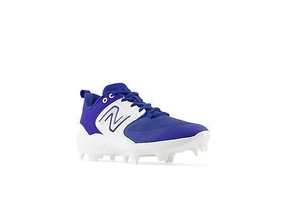 Wrinkle Resistant New Balance Men's Fresh Foam 3000 V6 Molded Baseball Cleats - Royal Blue with White - PL3000B6