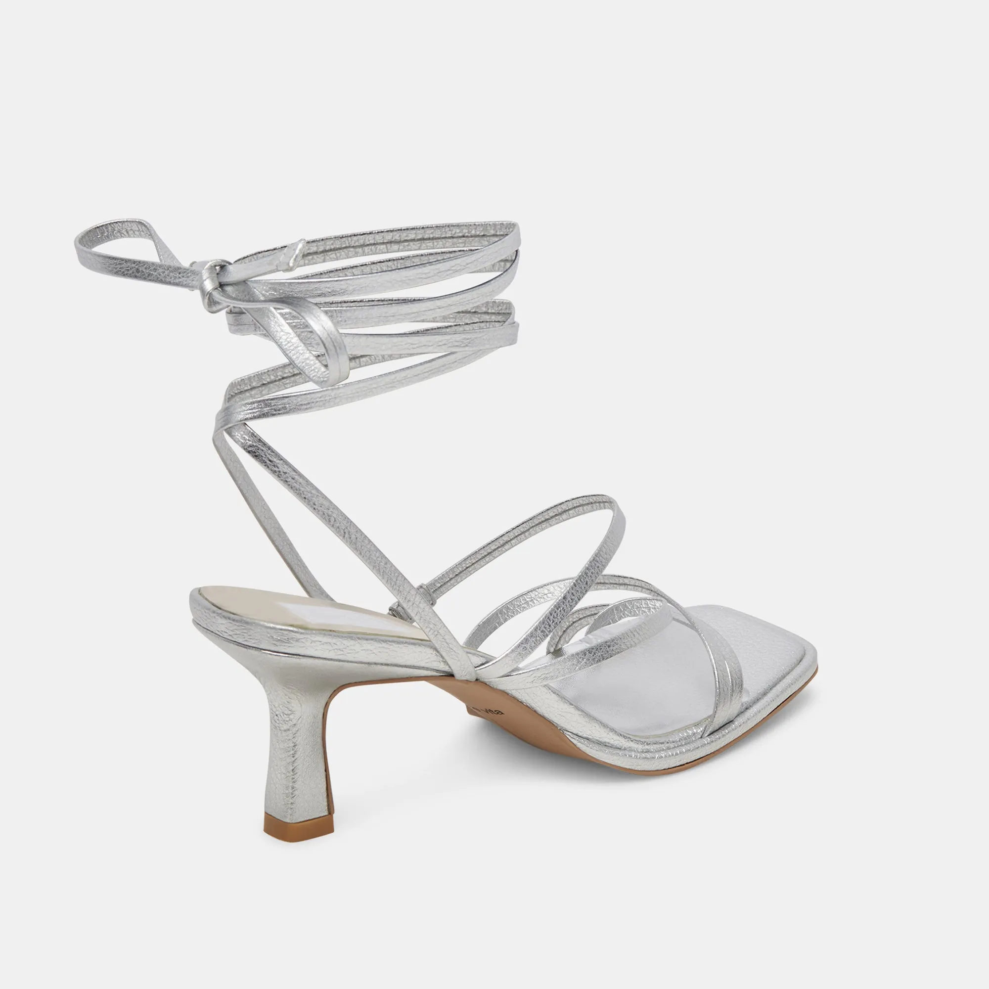 Metallic Stilettos MALABO HEELS SILVER METALLIC LEATHER