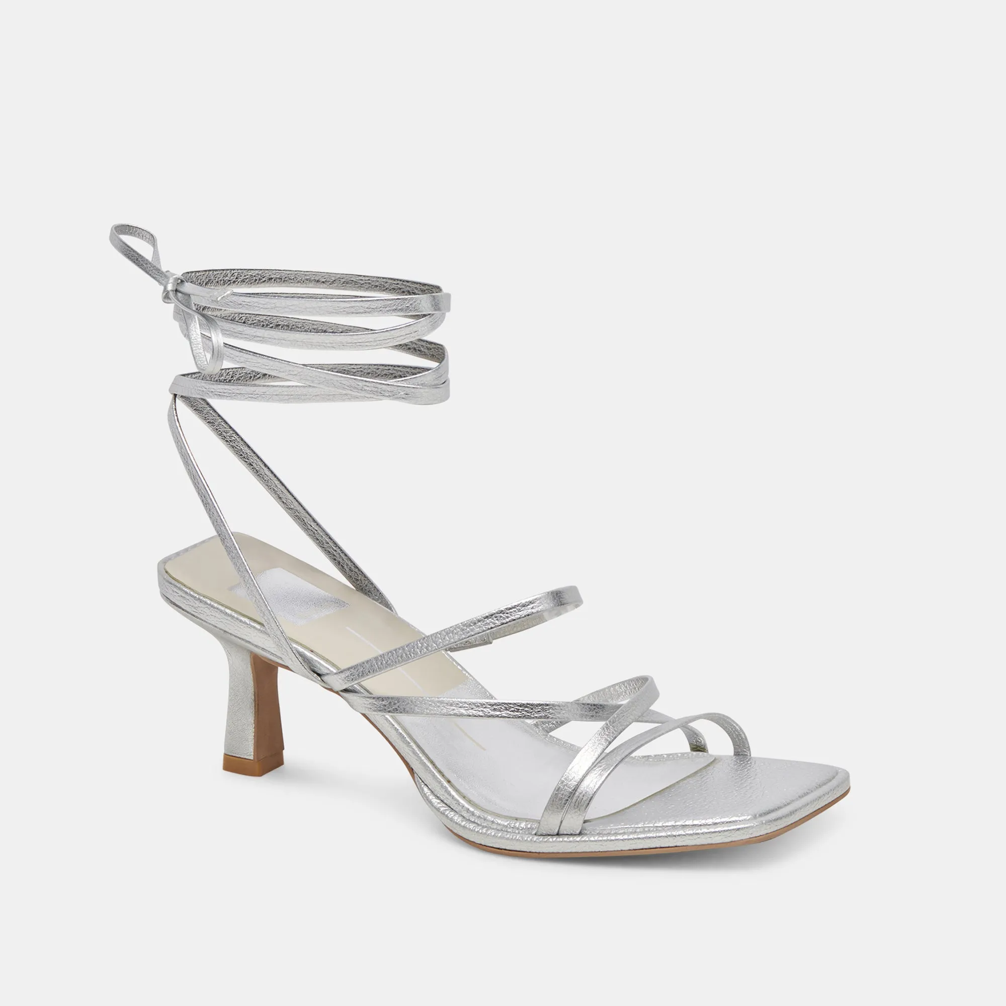 Affordable MALABO HEELS SILVER METALLIC LEATHER