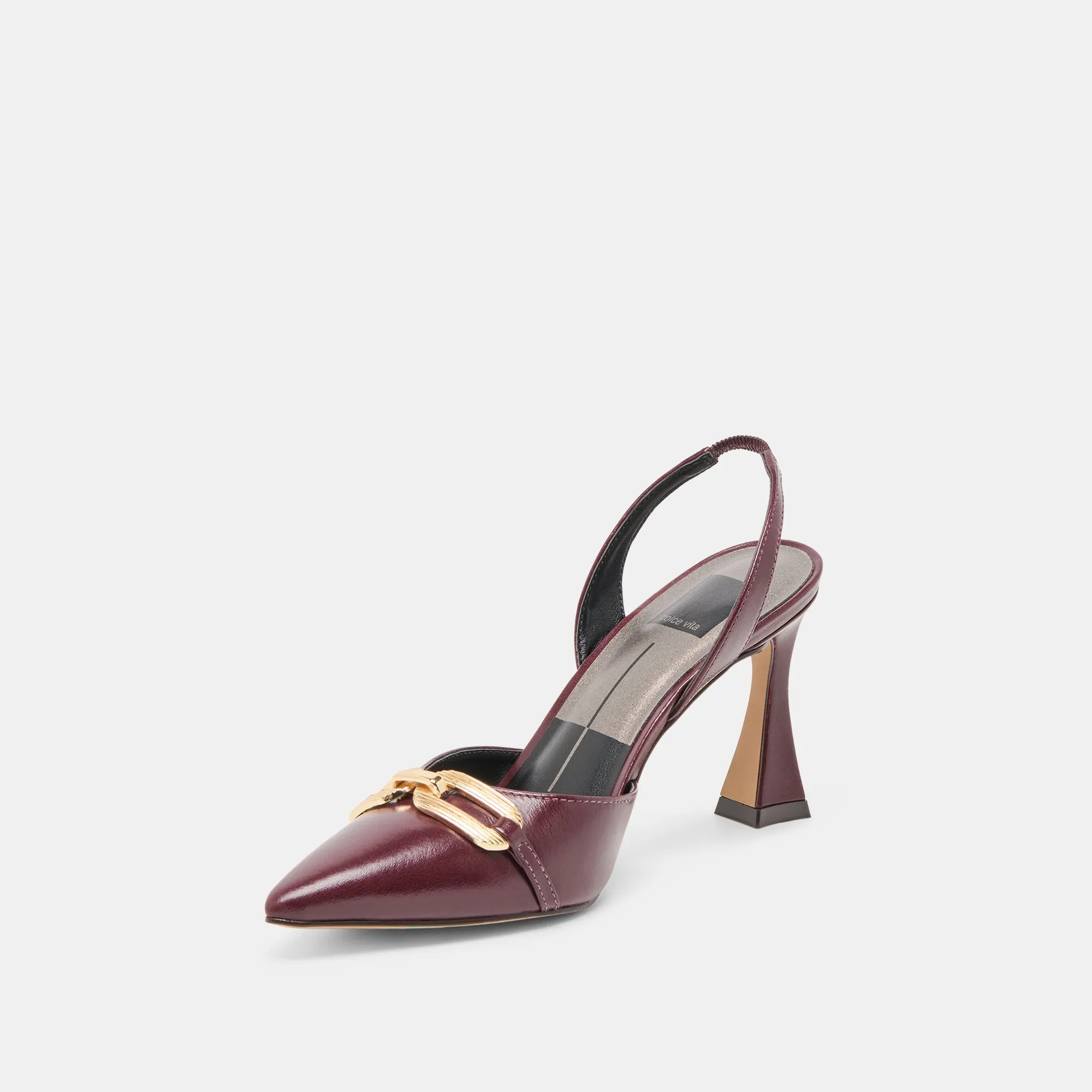 Comfort Fit MALIK HEELS CRANBERRY CRINKLE PATENT