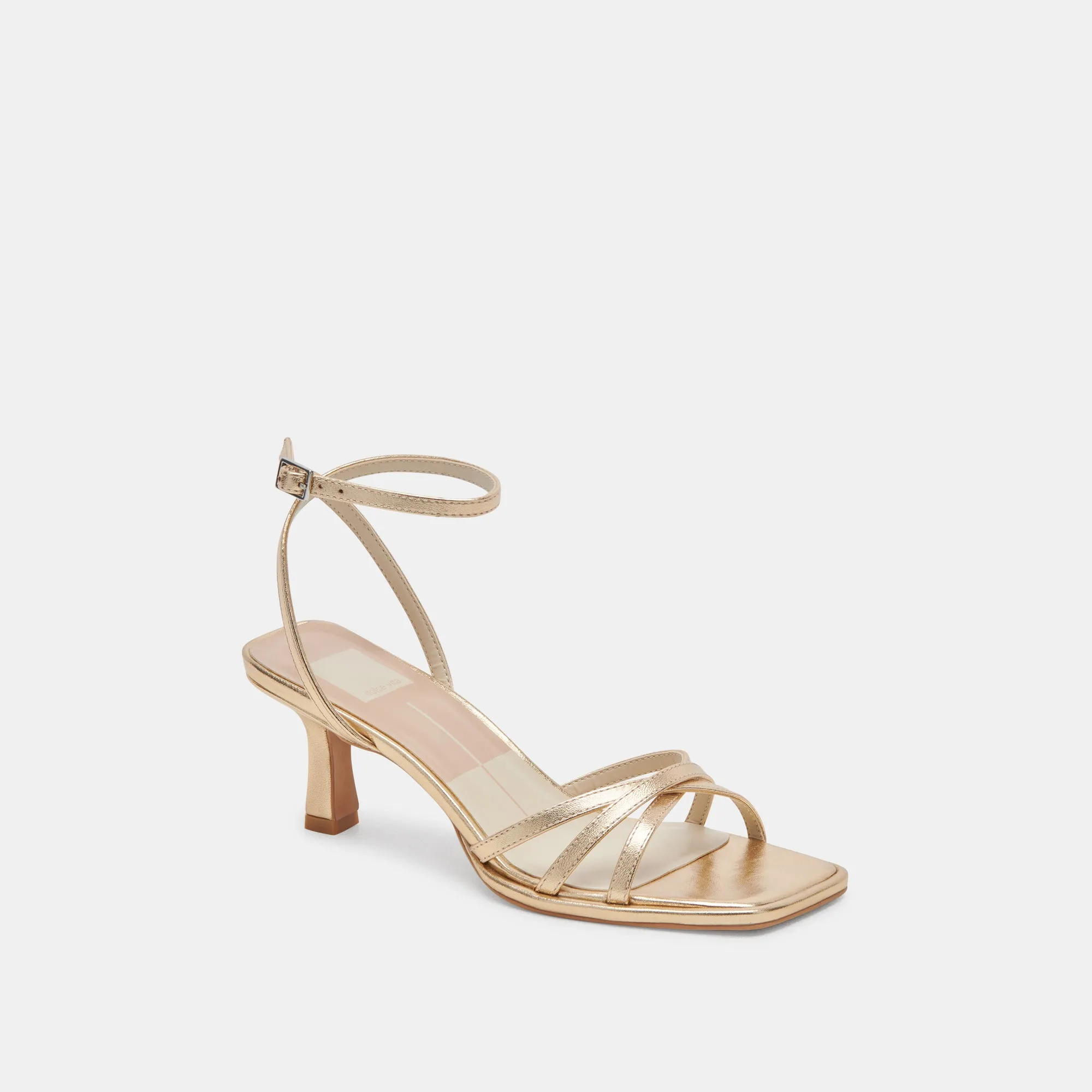 Comfortable Footwear MANJI HEELS LIGHT GOLD METALLIC LEATHER