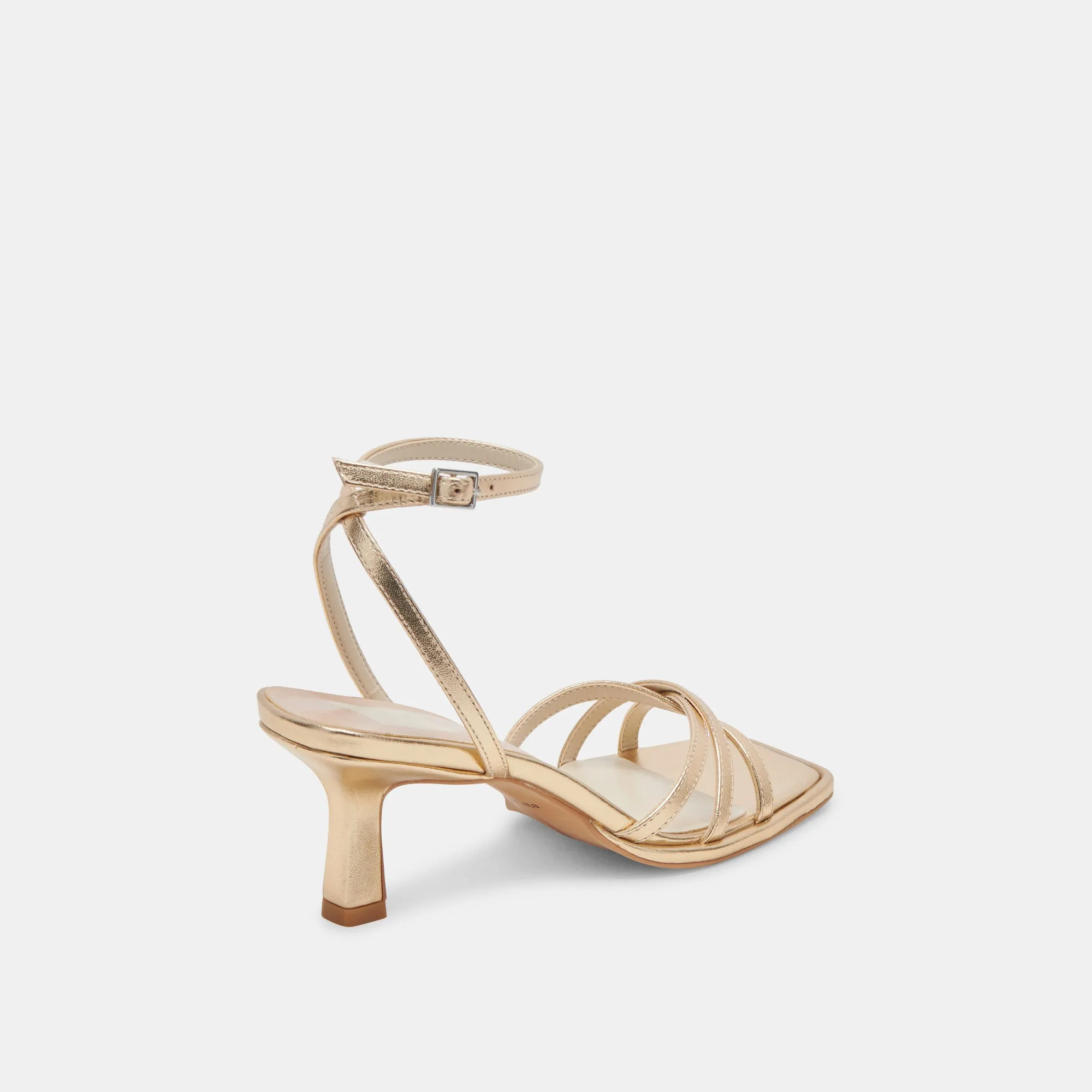 MANJI HEELS LIGHT GOLD METALLIC LEATHER Comfortable Platform Heels Casual Platform Heels