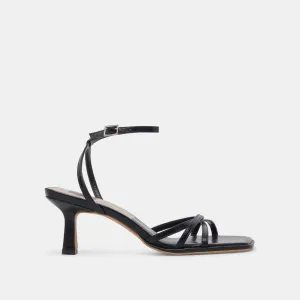 MANJI HEELS MIDNIGHT PATENT LEATHER Wide toe box Vintage Pumps