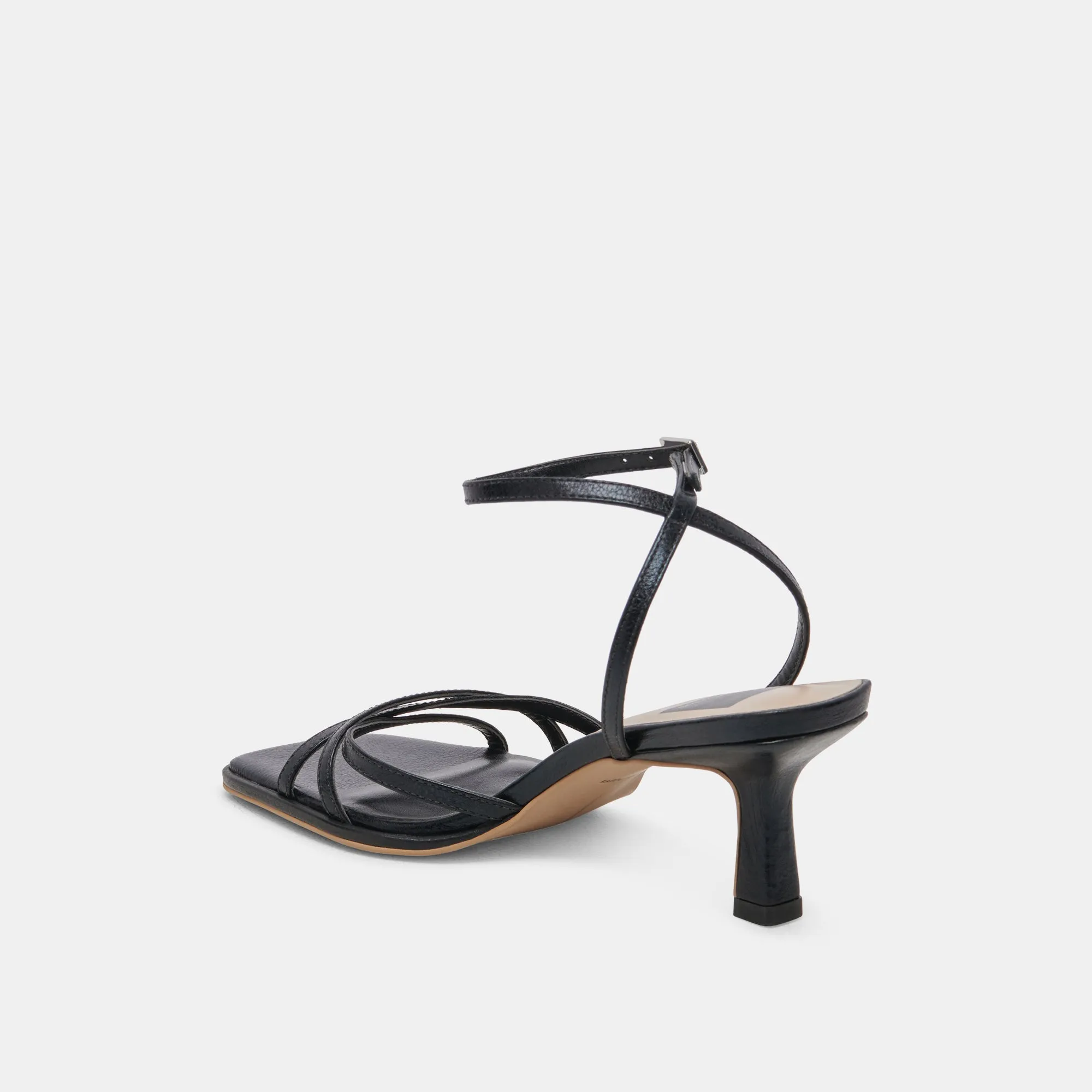 MANJI HEELS MIDNIGHT PATENT LEATHER Casual Sandals