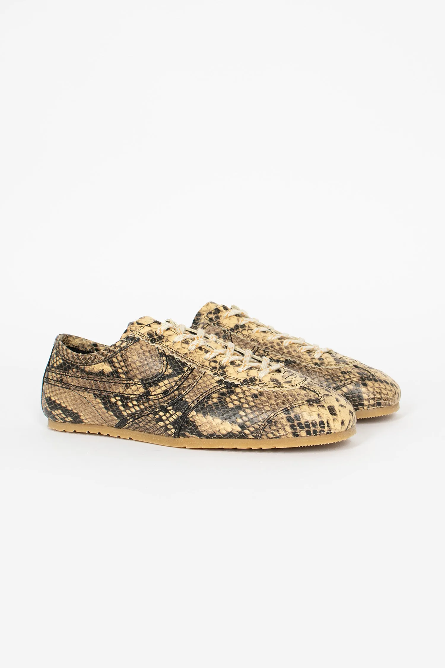 Marathon Leather Sneaker Beige Soft Bounce Office Ready