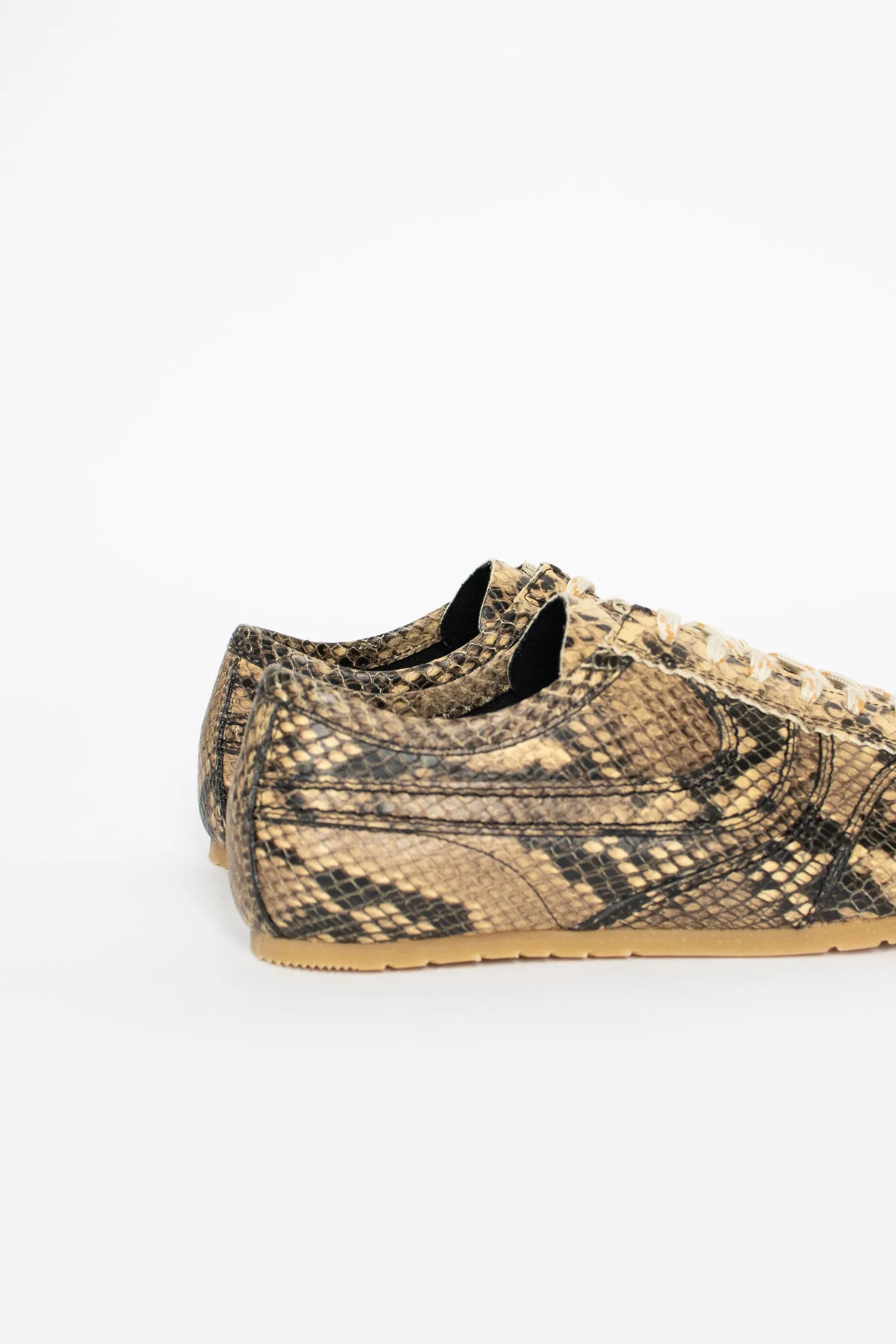 Non Slip Traction Marathon Leather Sneaker Beige
