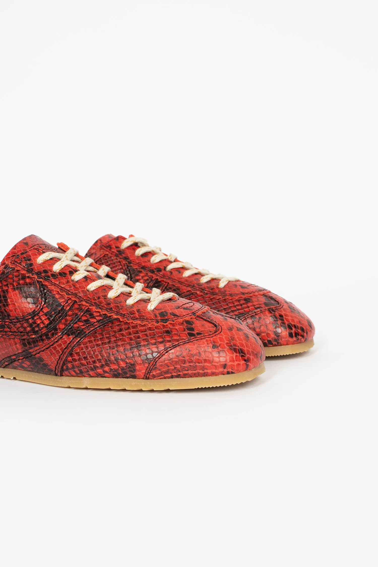 Marathon Leather Sneaker Vermillion Comfort solution Quick lace