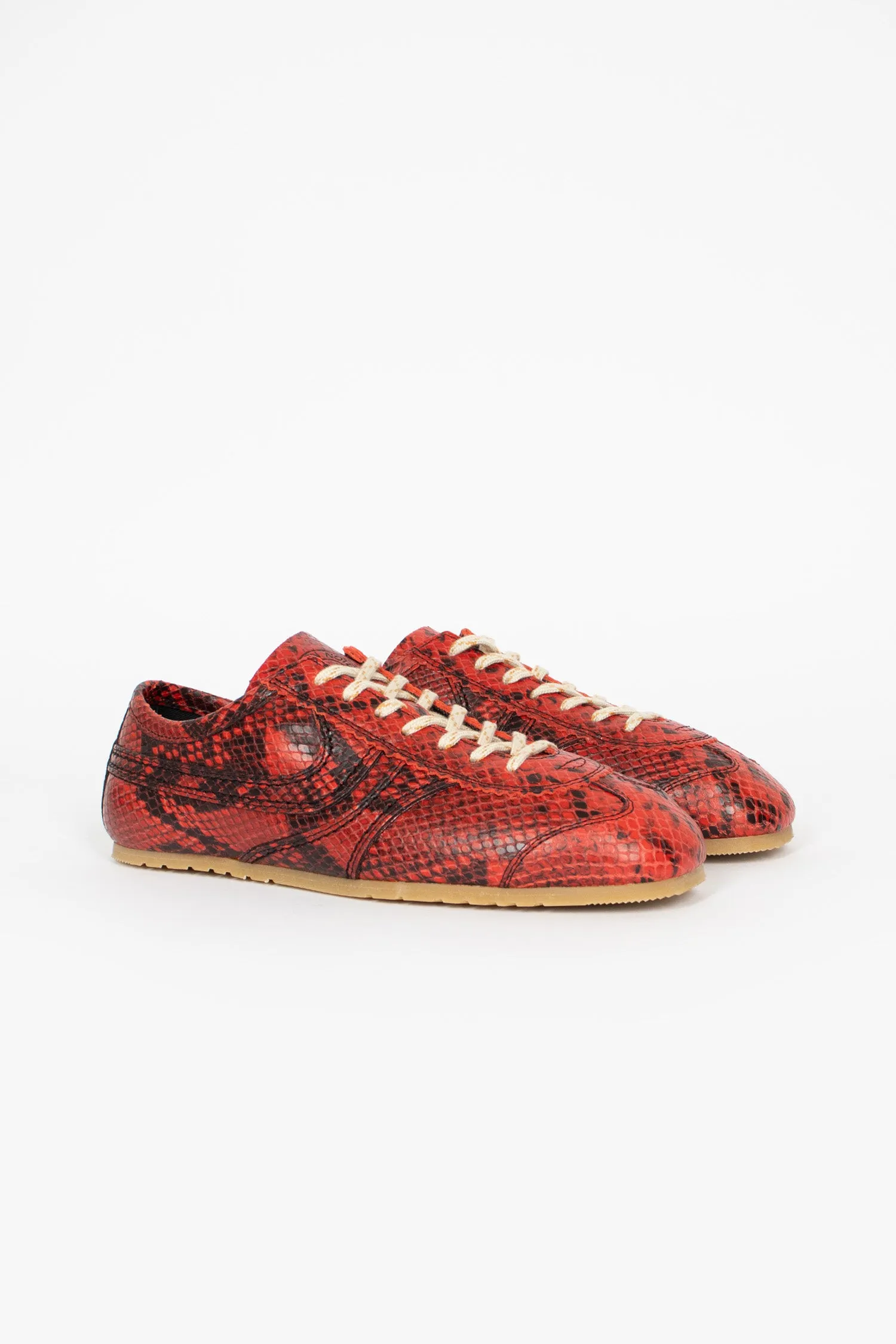 Fresh Ride Weekend Wear Marathon Leather Sneaker Vermillion