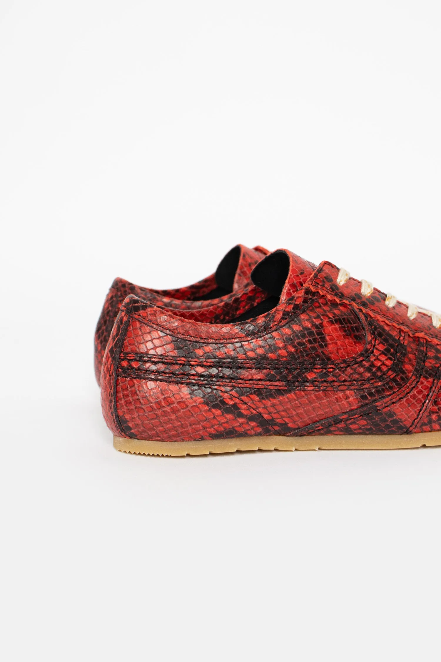 Stability Heel Marathon Leather Sneaker Vermillion
